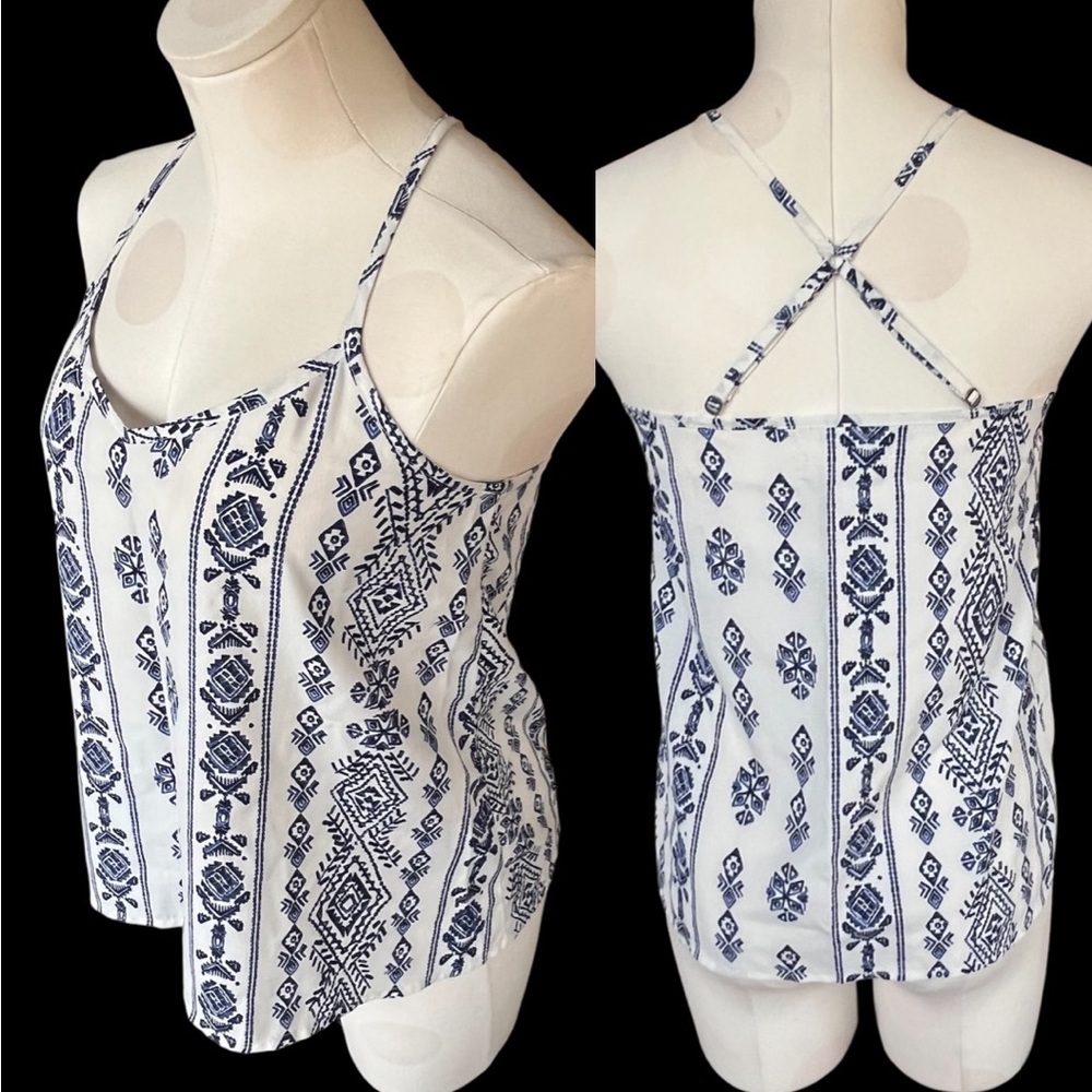 Hollister Strappy Tank Top Blouse W/ Adjustable Straps Small
